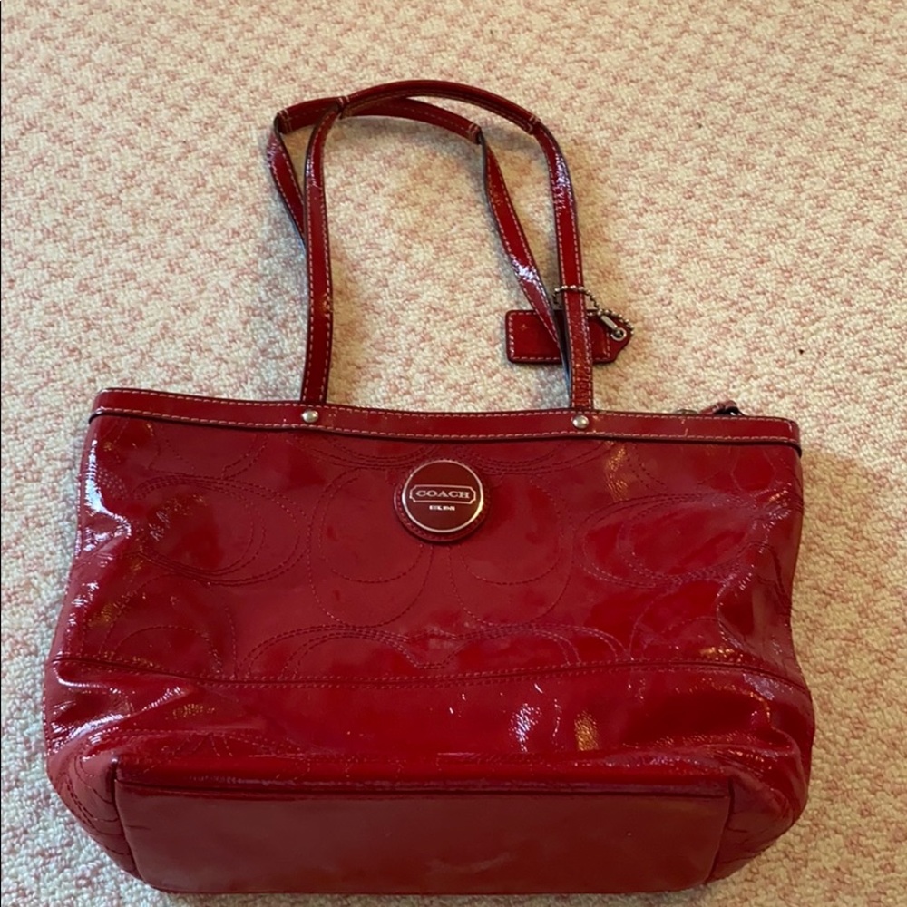 Red Coach bag